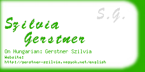 szilvia gerstner business card